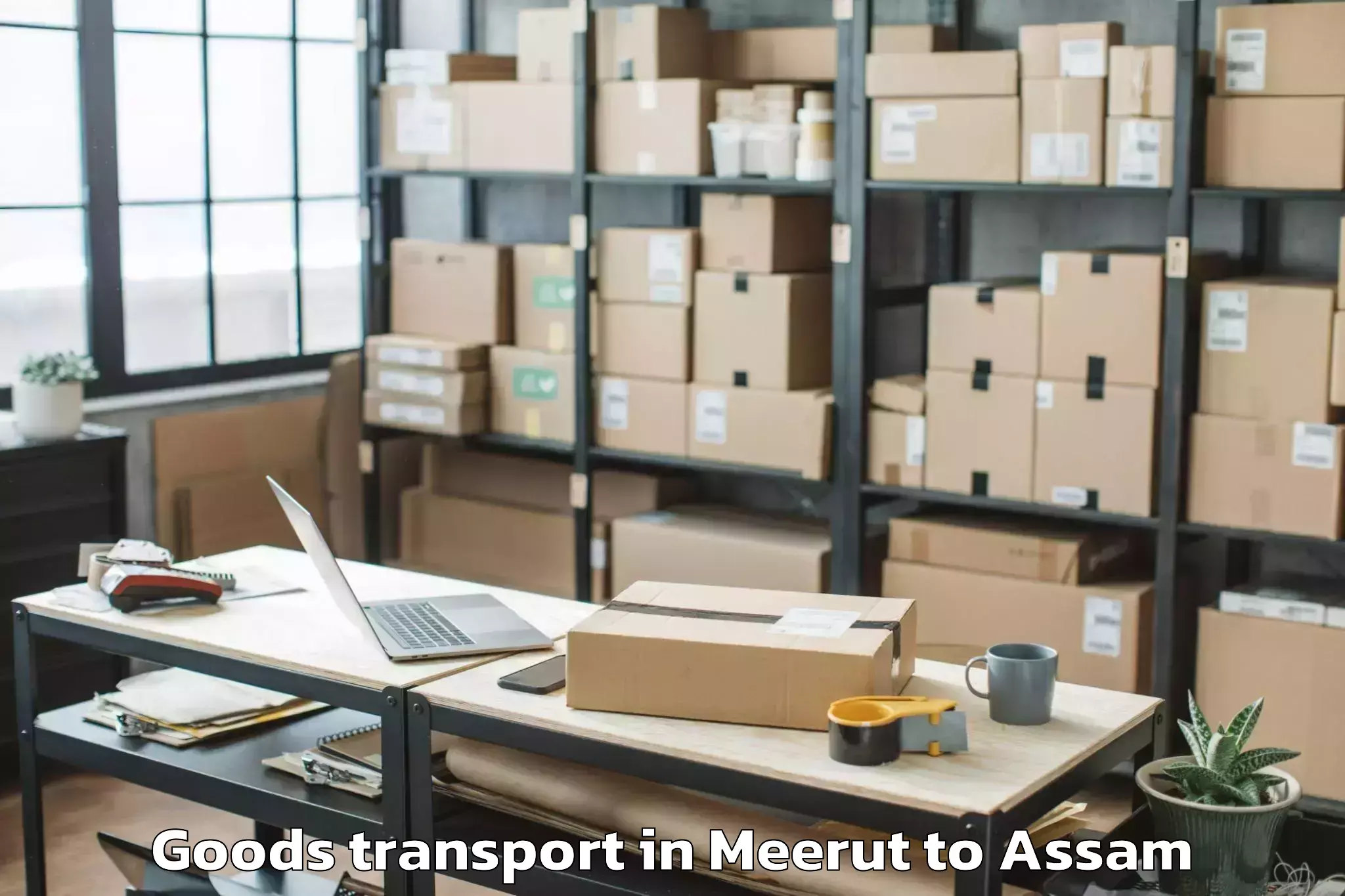 Book Meerut to Rangia Goods Transport Online